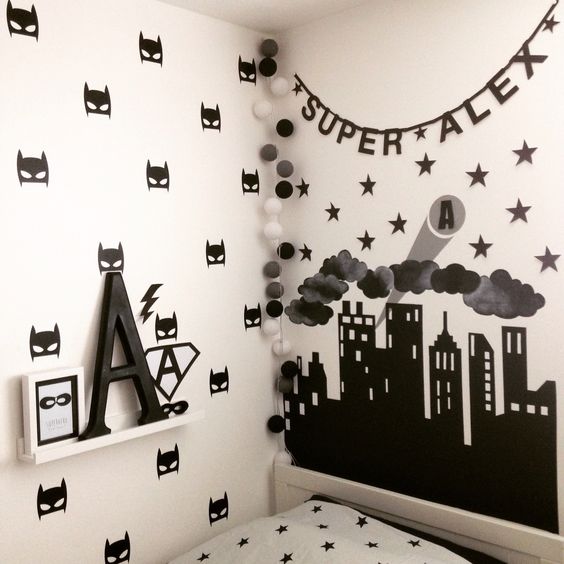 monochrome kids room