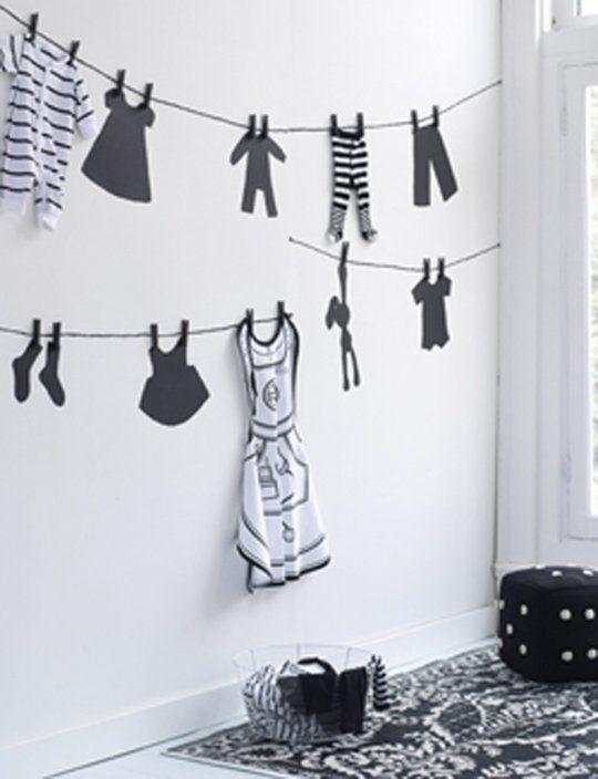 monochrome kids room